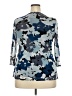 Alfani 100% Nylon Blue 3/4 Sleeve Blouse Size 2X - photo 2