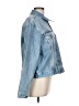 Zara 100% Angora Blue Denim Jacket Size L - photo 4