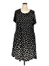Susan Graver Polka Dots Black Casual Dress Size 2X (petite) - photo 1