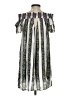Altar'd State 100% Rayon Color Block Floral Graphic Stripes Silver Casual Dress Size S - photo 2