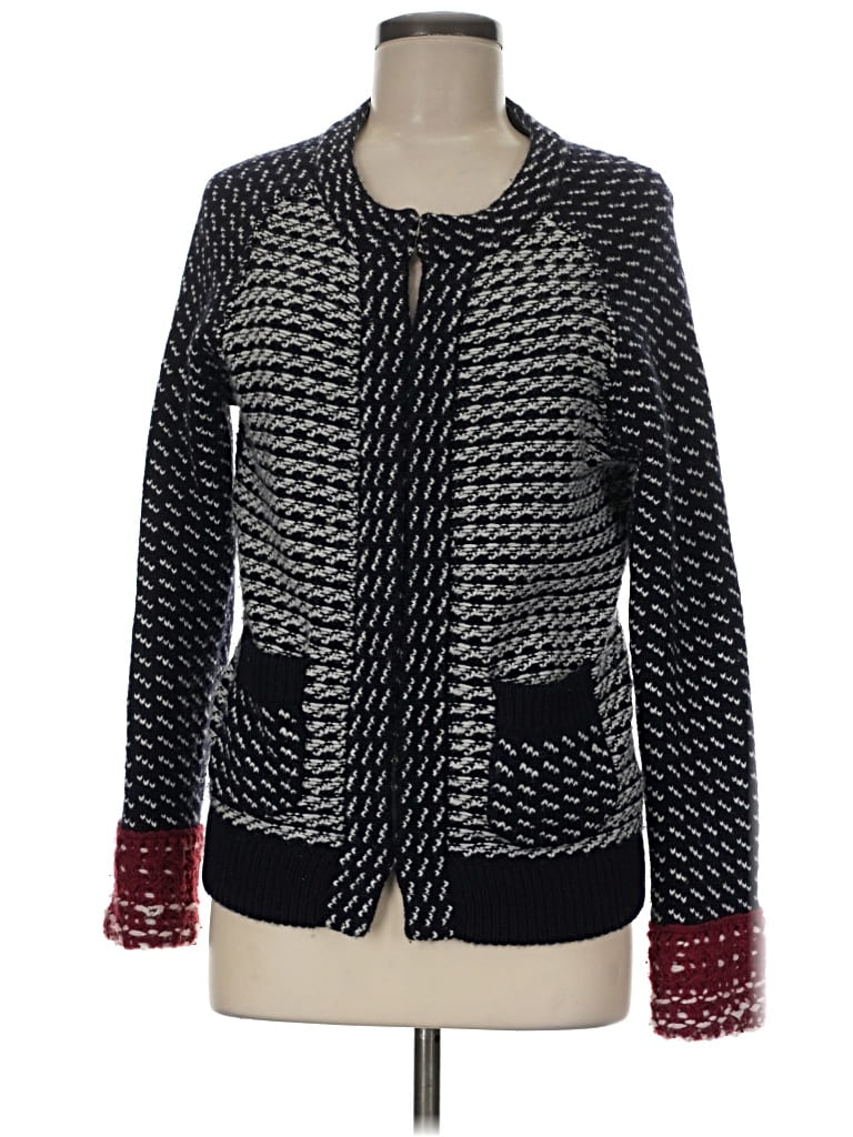 Pre-owned Tory Burch Wool Cardigan Sweater In Black