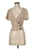Inspired Hearts Tan Short Sleeve Top Size M - photo 1