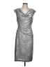 DressBarn Metallic Silver Cocktail Dress Size 12 - photo 1