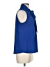 Calvin Klein 100% Polyester Blue Sleeveless Blouse Size M - photo 4