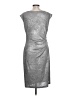 DressBarn Metallic Silver Cocktail Dress Size 12 - photo 2