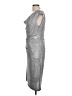 DressBarn Metallic Silver Cocktail Dress Size 12 - photo 5