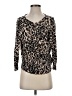 Halogen Animal Print Brown Cardigan Size S - photo 1