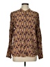 J.Jill 100% Rayon Paisley Brown Long Sleeve Blouse Size L - photo 1