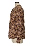 J.Jill 100% Rayon Paisley Brown Long Sleeve Blouse Size L - photo 5