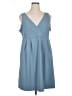 Eddie Bauer Solid Blue Casual Dress Size XL - photo 1