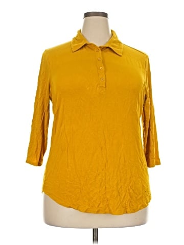 Ashley Stewart Long Sleeve Polo (view 1)