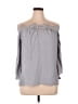 Ramy Brook Gray 3/4 Sleeve Blouse Size L - photo 1