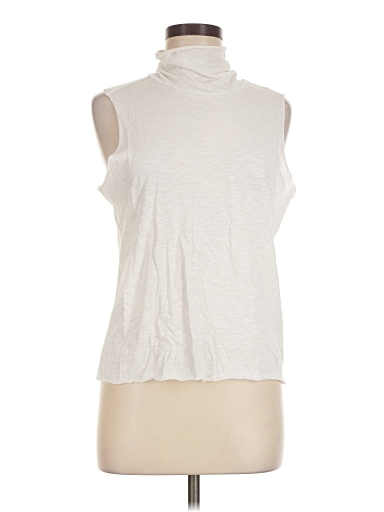Pre-owned Chaser Sleeveless Top Ivory Cowl Neck Tops