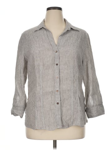 Foxcroft 3/4 Sleeve Button-Down Shirt (view 1)
