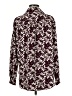 Ann Taylor 100% Polyester Paisley Burgundy Long Sleeve Blouse Size M - photo 2