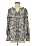 CAbi 100% Polyester Silver Long Sleeve Blouse Size S - photo 1