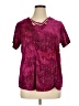 Sami & JO Stars Burgundy Short Sleeve Blouse Size 1X - photo 1