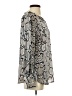 CAbi 100% Polyester Silver Long Sleeve Blouse Size S - photo 4