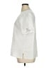 Flax 100% Linen White Short Sleeve Blouse Size 14 (L) - photo 5