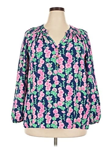 Lilly Pulitzer 3/4 Sleeve Silk Top (view 1)