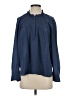J.Crew Mercantile 100% Polyester Blue Long Sleeve Blouse Size 4 - photo 1