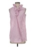 Mud Pie Pink Sleeveless Button-Down Shirt Size S - photo 1