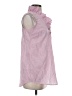 Mud Pie Pink Sleeveless Button-Down Shirt Size S - photo 4