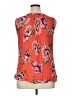 Pale Sky 100% Rayon Floral Orange Sleeveless Blouse Size XL - photo 2