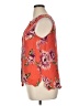 Pale Sky 100% Rayon Floral Orange Sleeveless Blouse Size XL - photo 5