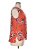 Pale Sky 100% Rayon Floral Orange Sleeveless Blouse Size XL - photo 4