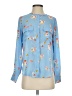 Who What Wear 100% Polyester Blue Long Sleeve Polo Size XS - photo 1