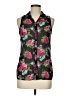 Mudd 100% Polyester Floral Black Sleeveless Blouse Size M - photo 1