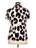 DKNY Animal Print Ivory Short Sleeve Blouse Size XL - photo 2