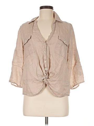 INC International Concepts 3/4 Sleeve Button-Down Shirt (view 1)