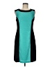 En Focus Studio Color Block Teal Cocktail Dress Size 8 - photo 1