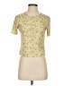 Intermix Floral Yellow Short Sleeve T-Shirt Size S - photo 1