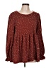 Hayden Burgundy Long Sleeve Blouse Size L (estimated) - photo 1