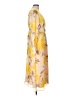 Halogen Print Yellow Casual Dress Size L - photo 4