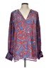 Diane von Furstenberg 100% Polyester Blue Long Sleeve Blouse Size 12 - photo 1