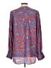 Diane von Furstenberg 100% Polyester Blue Long Sleeve Blouse Size 12 - photo 2