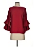 J.Crew 100% Polyester Burgundy 3/4 Sleeve Blouse Size 0 - photo 1
