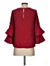 J.Crew 100% Polyester Burgundy 3/4 Sleeve Blouse Size 0 - photo 2