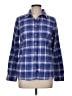 L.L.Bean 100% Cotton Plaid Blue Long Sleeve Button-Down Shirt Size M - photo 1