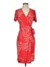 Anne Klein Print Red Cocktail Dress Size 4 - photo 1