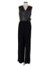 Tiana B. Chevron-herringbone Black Jumpsuit Size 12 - photo 1