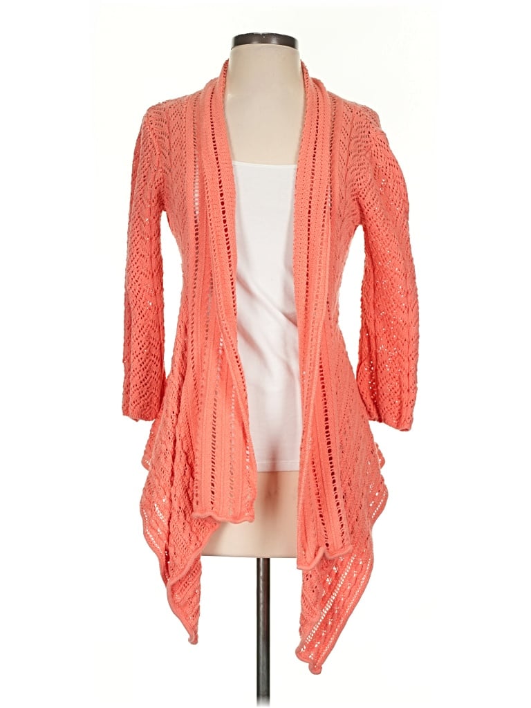 Pre-owned Peck & Peck Cardigan Sweater In Orange