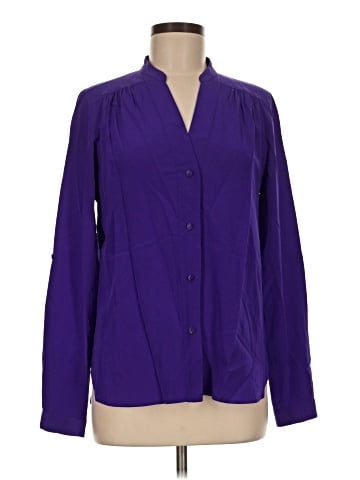 Diane von Furstenberg Long Sleeve Silk Top (view 1)