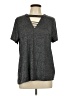 Jennifer Lopez 100% Polyester Gray Short Sleeve Henley Size L - photo 1