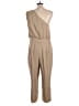 Express 100% Polyester Solid Tan Jumpsuit Size L - photo 2
