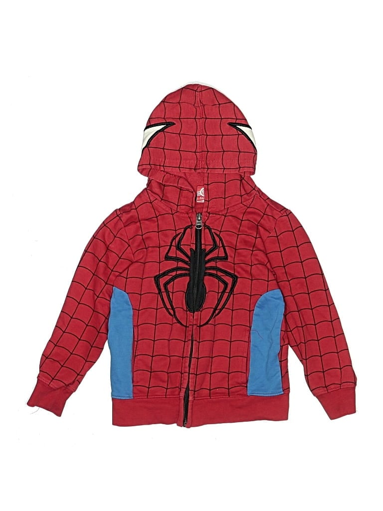 Pre-owned Marvel Kids' Zip Up Hoodie In Red